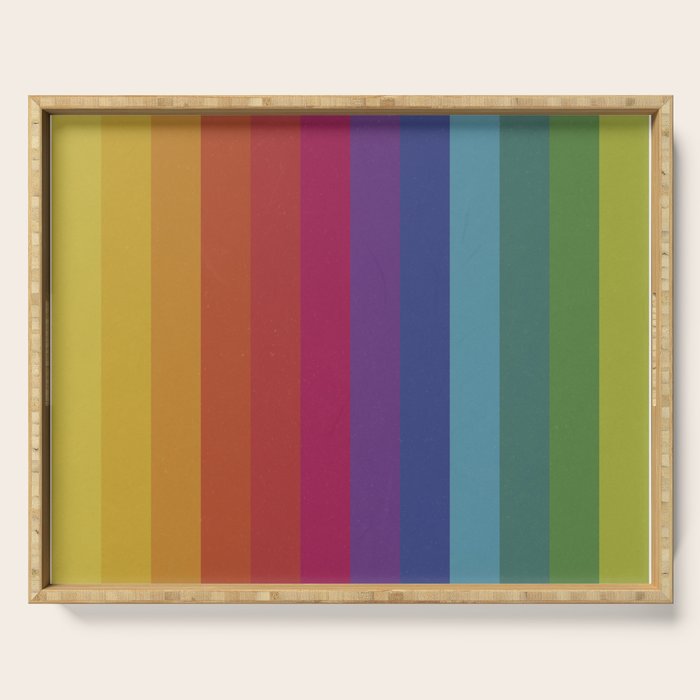 The Color Wheel / Rainbow Stripes Serving Tray Gallery Image 1