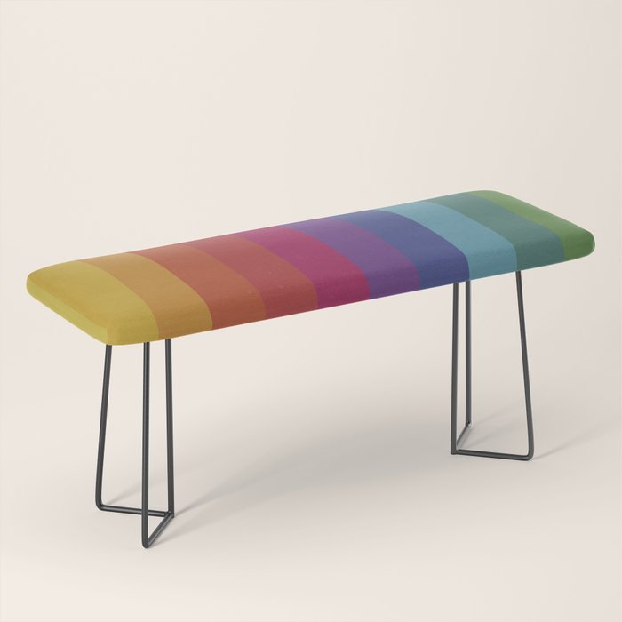 The Color Wheel / Rainbow Stripes Bench Gallery Image 1