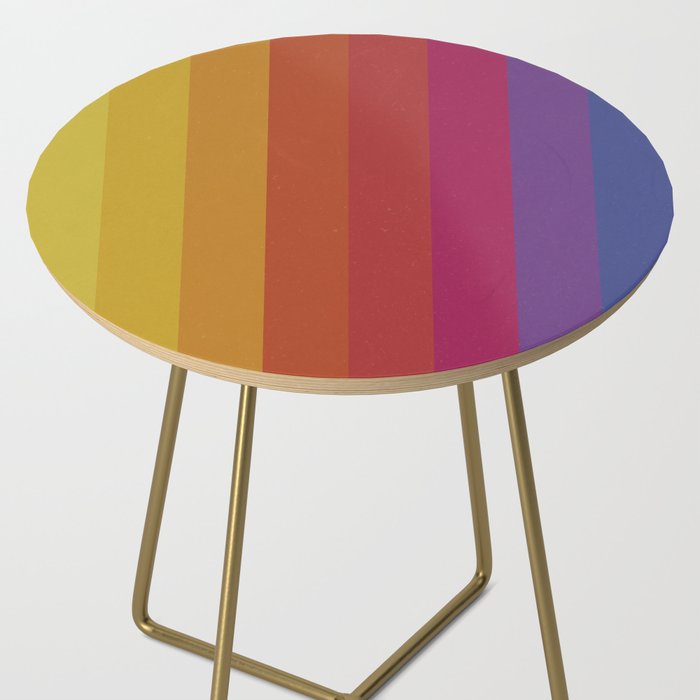 The Color Wheel / Rainbow Stripes Side Table Gallery Image 2