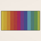 The Color Wheel / Rainbow Stripes Desk Mat Gallery Image 3