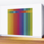 The Color Wheel / Rainbow Stripes Wall Mural Gallery Image 2
