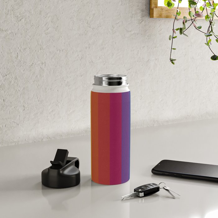 The Color Wheel / Rainbow Stripes Water Bottle Gallery Image 5
