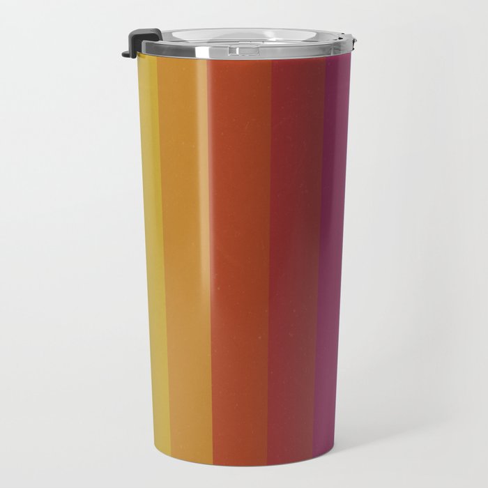 The Color Wheel / Rainbow Stripes Travel Mug Gallery Image 3