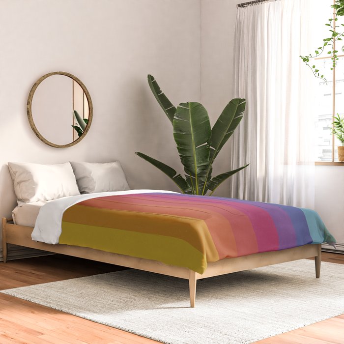 The Color Wheel / Rainbow Stripes Comforter Gallery Image 2