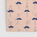 Ballet of Mustache Pattern Poster Gallery Image 3