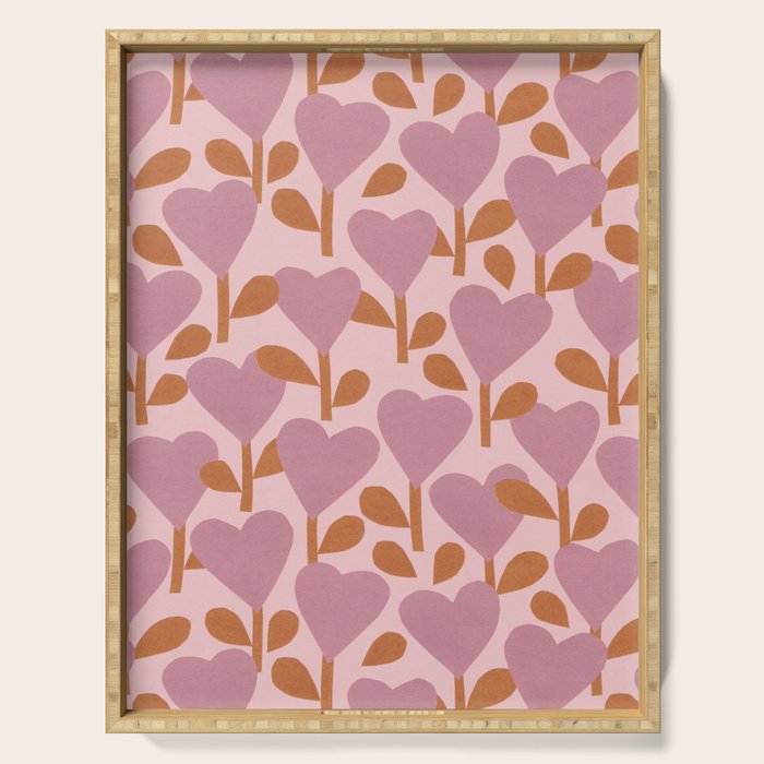 Heart Garden #1 Serving Tray Gallery Image 1