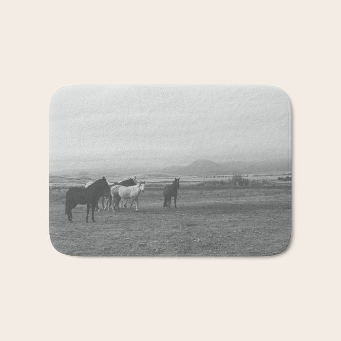 Montana Wild Horses Photography Bath Mat Gallery Image 1