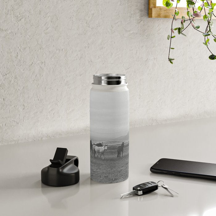 Montana Wild Horses Photography Water Bottle Gallery Image 4