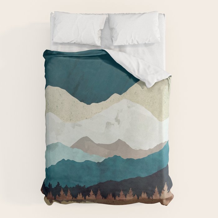 Fall Forest Night Duvet Cover Gallery Image 1