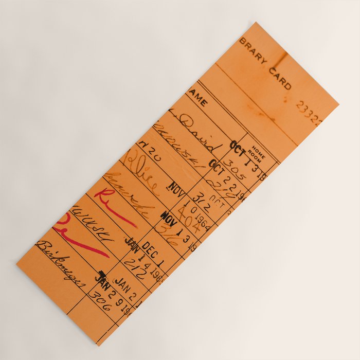 Library Card 23322 Orange Yoga Mat Gallery Image 1