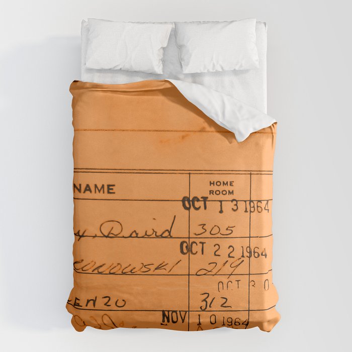 Library Card 23322 Orange Duvet Cover Gallery Image 6