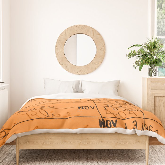 Library Card 23322 Orange Duvet Cover Gallery Image 3