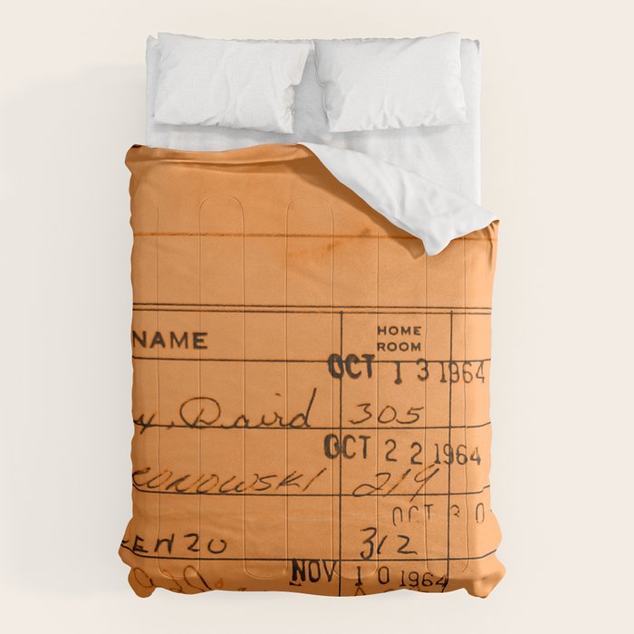 Library Card 23322 Orange Comforter Gallery Image 6