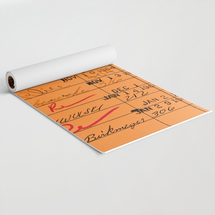 Library Card 23322 Orange Yoga Mat Gallery Image 2