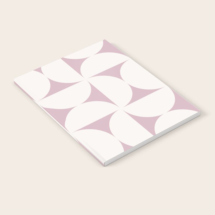 Bauhaus Mid Century Modern Geometric VIII Lilac Notebook Gallery Image 2