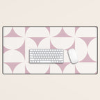 Bauhaus Mid Century Modern Geometric VIII Lilac Desk Mat Gallery Image 1