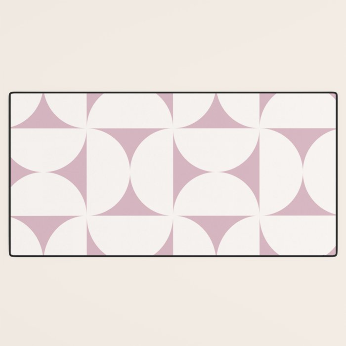 Bauhaus Mid Century Modern Geometric VIII Lilac Desk Mat Gallery Image 3