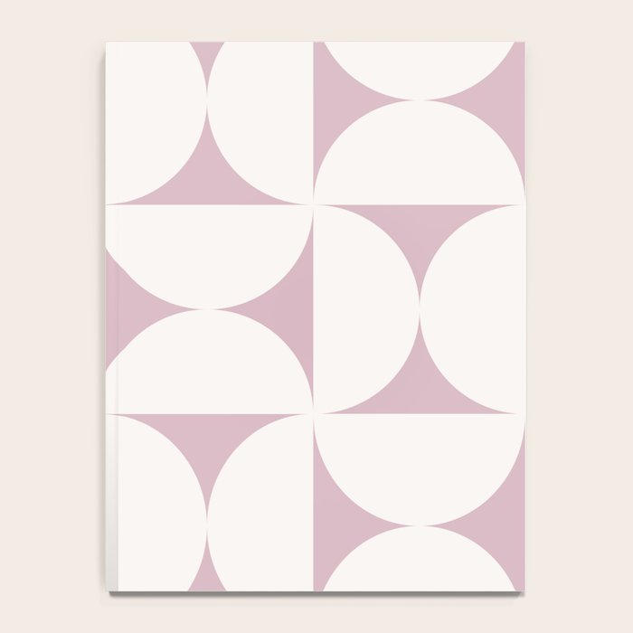Bauhaus Mid Century Modern Geometric VIII Lilac Notebook Gallery Image 4