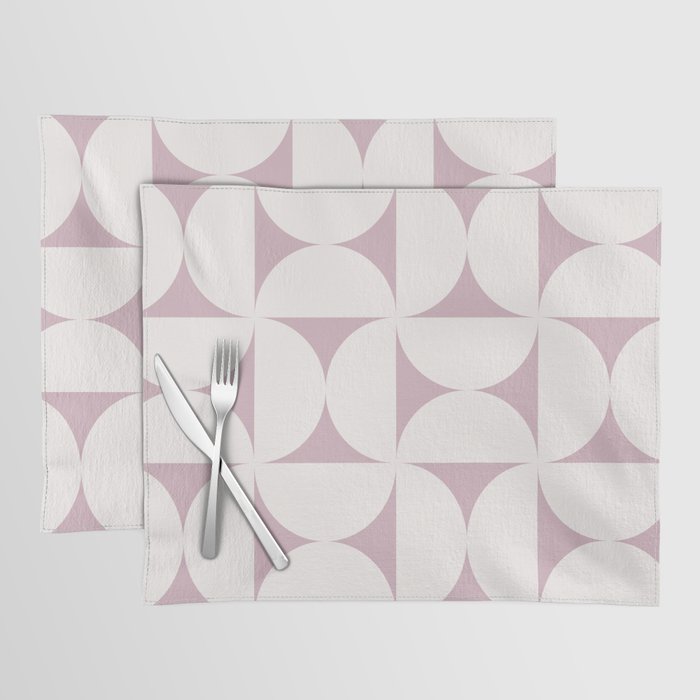Bauhaus Mid Century Modern Geometric VIII Lilac Placemat Gallery Image 1