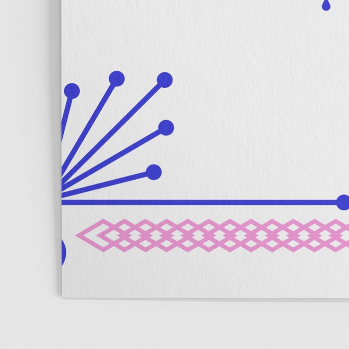Death's Head Hawkmoth - Indigo & Pink Palette Poster Gallery Image 3