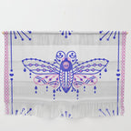 Death's Head Hawkmoth - Indigo & Pink Palette Wall Hanging Gallery Image 1