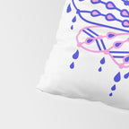 Death's Head Hawkmoth - Indigo & Pink Palette Pillow Sham Gallery Image 4