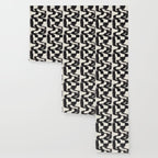 Mid Century Modern Minimalist Abstract Art Brush Strokes Black & White Ink Art Ripple Lines Wallpaper Gallery Image 3