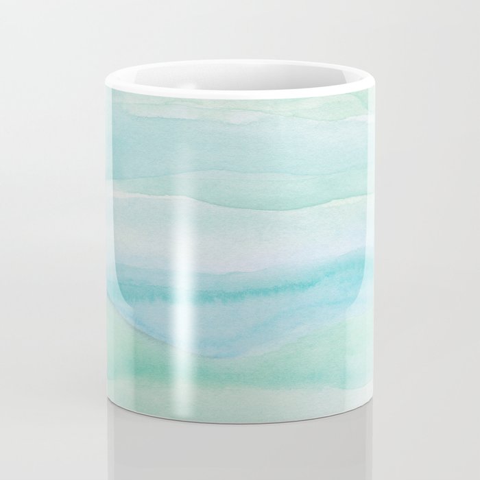 Blue Green Watercolor Layers Coffee Mug Gallery Image 4