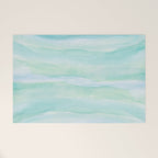 Blue Green Watercolor Layers Welcome Mat Gallery Image 1