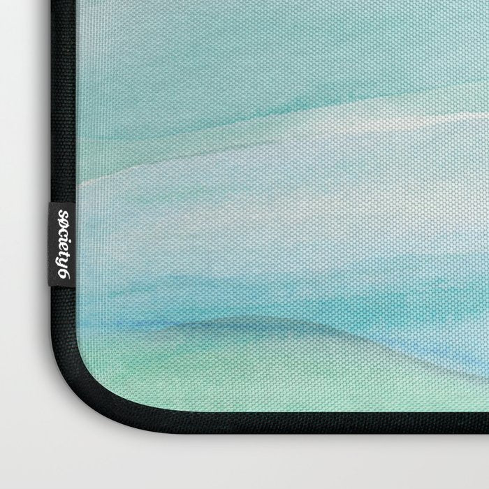 Blue Green Watercolor Layers Laptop Sleeve Gallery Image 3