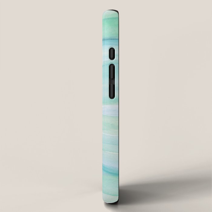 Blue Green Watercolor Layers iPhone Case Gallery Image 2