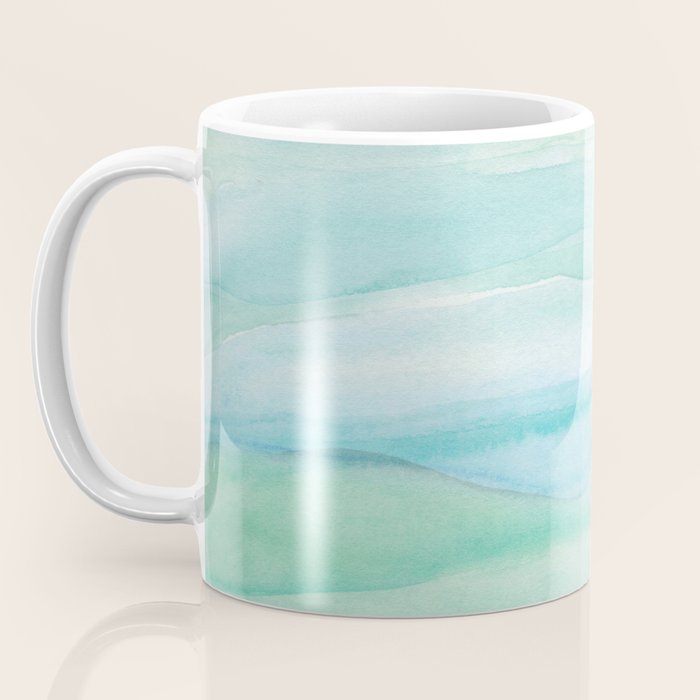 Blue Green Watercolor Layers Coffee Mug Gallery Image 3