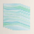Blue Green Watercolor Layers Wrapping Paper Gallery Image 3
