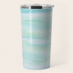 Blue Green Watercolor Layers Travel Mug Gallery Image 1