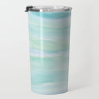 Blue Green Watercolor Layers Travel Mug Gallery Image 3