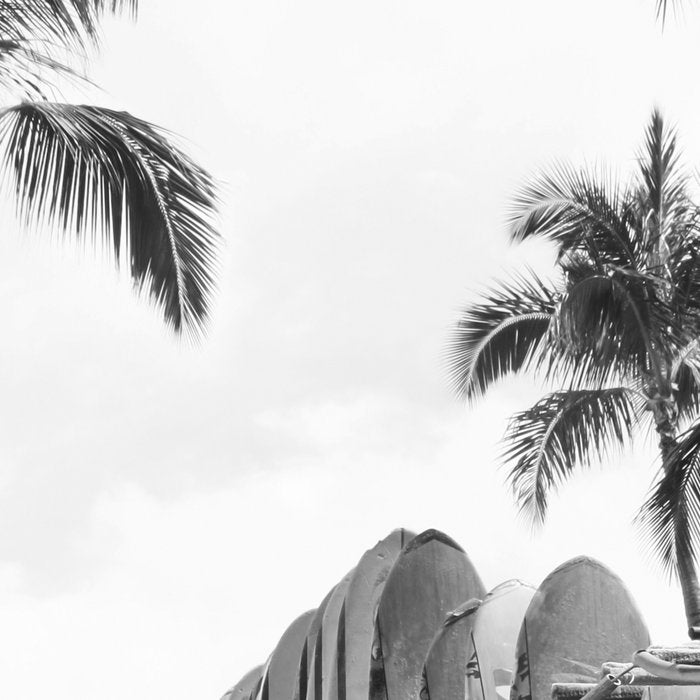 Hawaiian Surfboards - Black And White Surf Photography - Beach Photo Print - Surfboard Photograph Coffee Mug Gallery Image 2