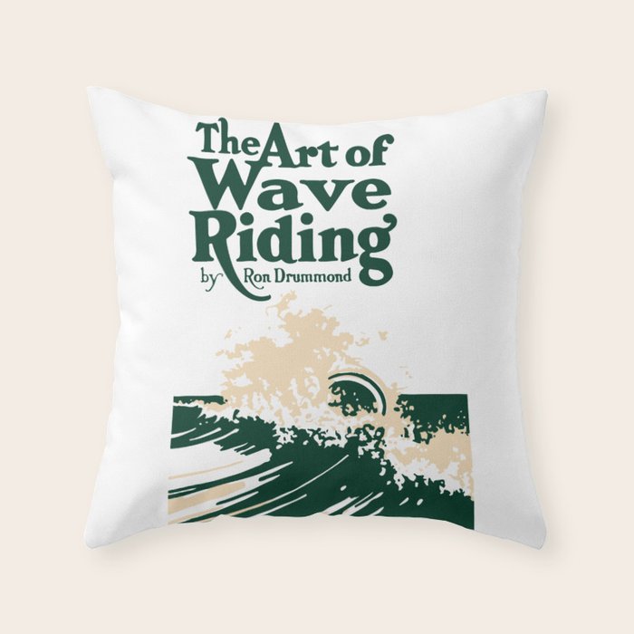 The Art of Wave Riding 1931, First Surfing Book Artwork, for Wall Art, Prints, Posters, Tshirts, Men, Women, Kids Throw Pillow Gallery Image 6