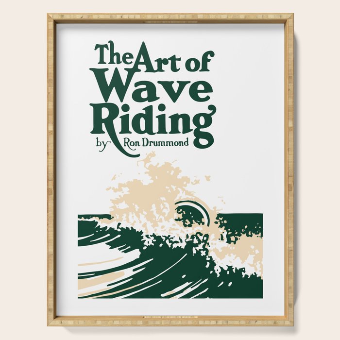 The Art of Wave Riding 1931, First Surfing Book Artwork, for Wall Art, Prints, Posters, Tshirts, Men, Women, Kids Serving Tray Gallery Image 1
