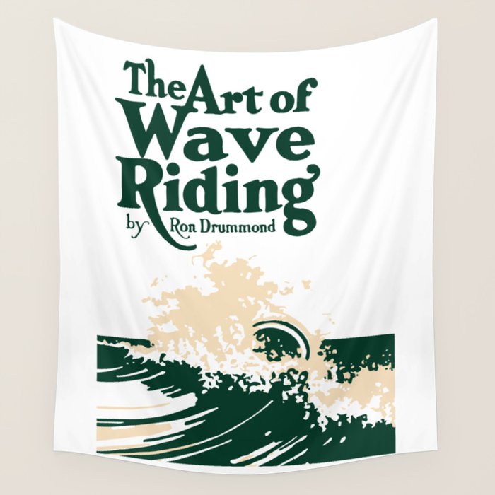 The Art of Wave Riding 1931, First Surfing Book Artwork, for Wall Art, Prints, Posters, Tshirts, Men, Women, Kids Wall Tapestry Gallery Image 1