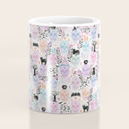 Pastel candy-colored skulls with cats, bats, and witchy things - halloween, bone Coffee Mug Gallery Image 4