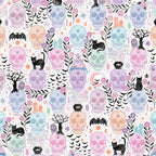Pastel candy-colored skulls with cats, bats, and witchy things - halloween, bone Coffee Mug Gallery Image 2