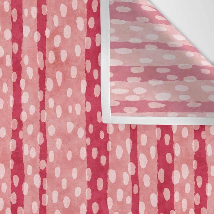 Dotted stripes - Red & pink Wall Tapestry Gallery Image 3