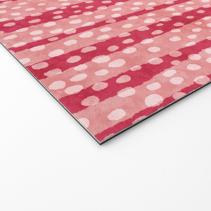 Dotted stripes - Red & pink Welcome Mat Gallery Image 2