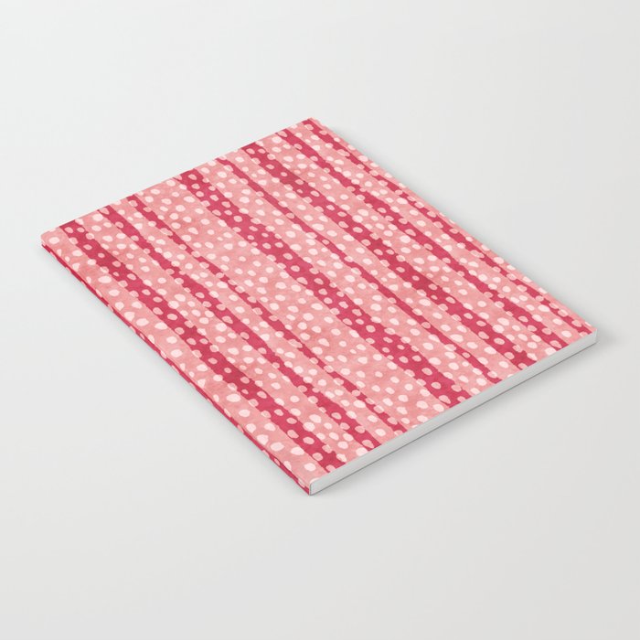 Dotted stripes - Red & pink Notebook Gallery Image 2