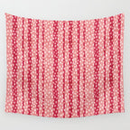 Dotted stripes - Red & pink Wall Tapestry Gallery Image 4
