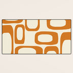 Mid Century Modern Shapes 1970s Orange #society6 #buyart  Desk Mat Gallery Image 3