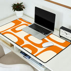Mid Century Modern Shapes 1970s Orange #society6 #buyart  Desk Mat Gallery Image 2