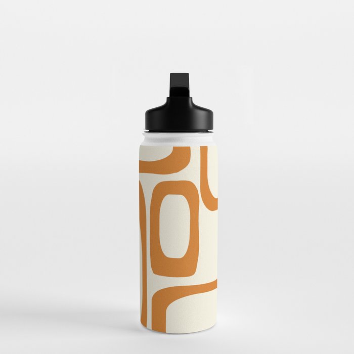 Mid Century Modern Shapes 1970s Orange #society6 #buyart  Water Bottle Gallery Image 3