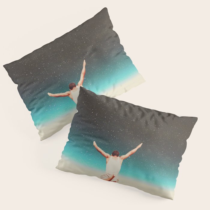 Falling with a hidden smile Pillow Sham Gallery Image 1