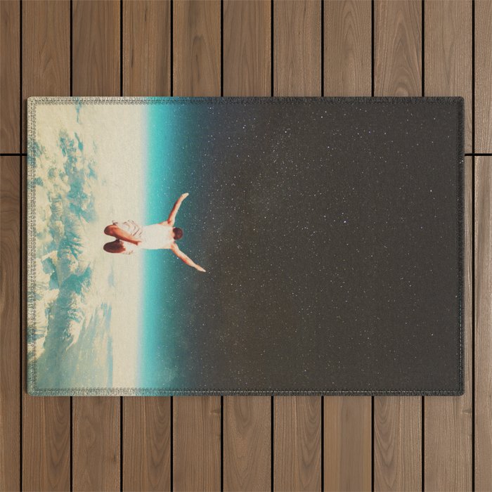 Falling with a hidden smile Outdoor Rug Gallery Image 1